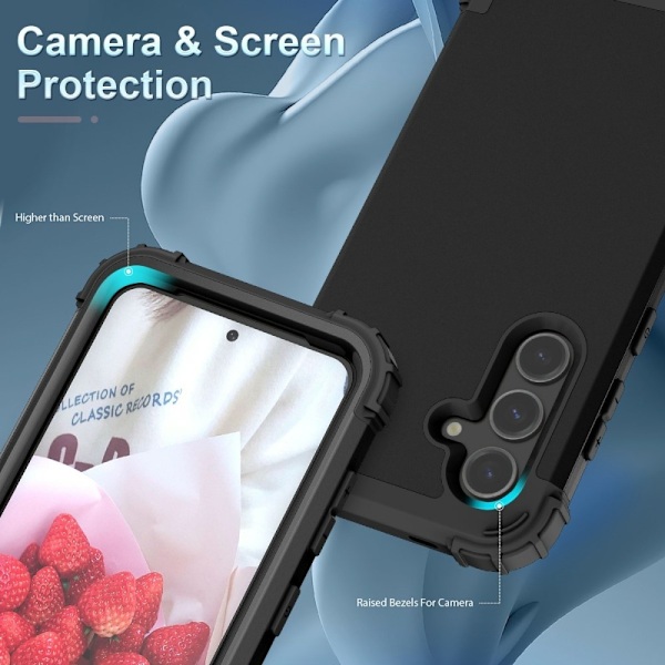 SKALO Samsung A56 5G Armor L-Style Suojakuori - Musta Black