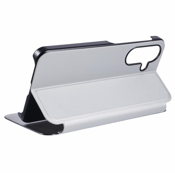 SKALO Samsung A36 5G Clear View Plånboksfodral - Silver Silver