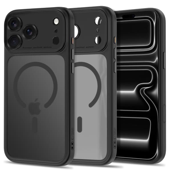 Tech-Protect MagPeak MagSafe CC cover til iPhone 17 Pro Max - Matsort Black