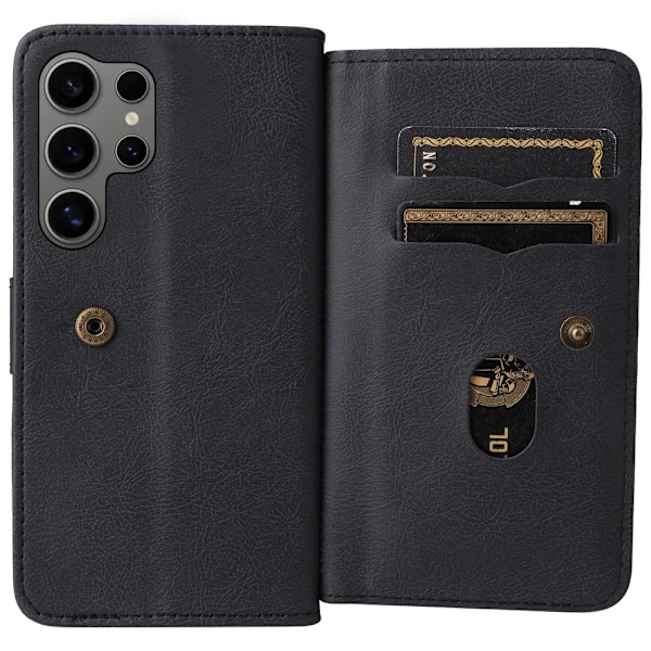 SKALO Samsung S25 Ultra KT 10-RUM Flip Cover - Sort Black