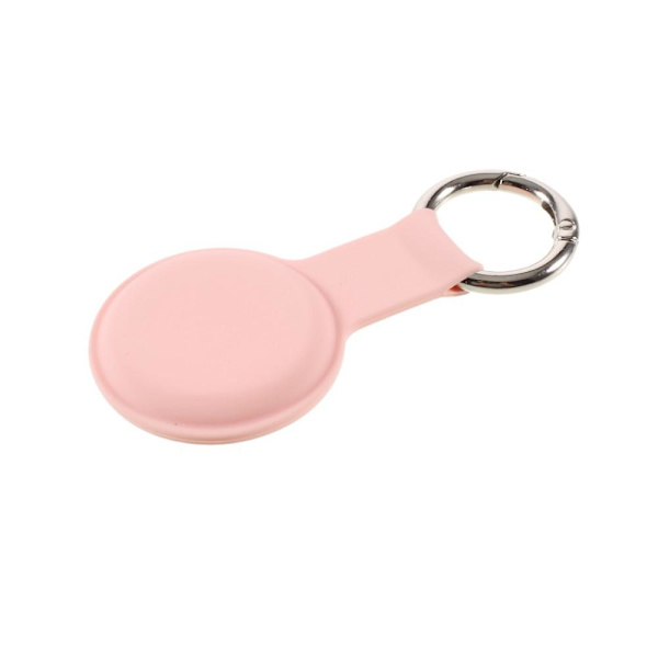 SKALO AirTag-holder silikone med nøglering - Pink Pink