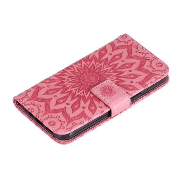 SKALO Motorola Edge 30 5G Mandala lompakkokotelo - Pinkki Pink