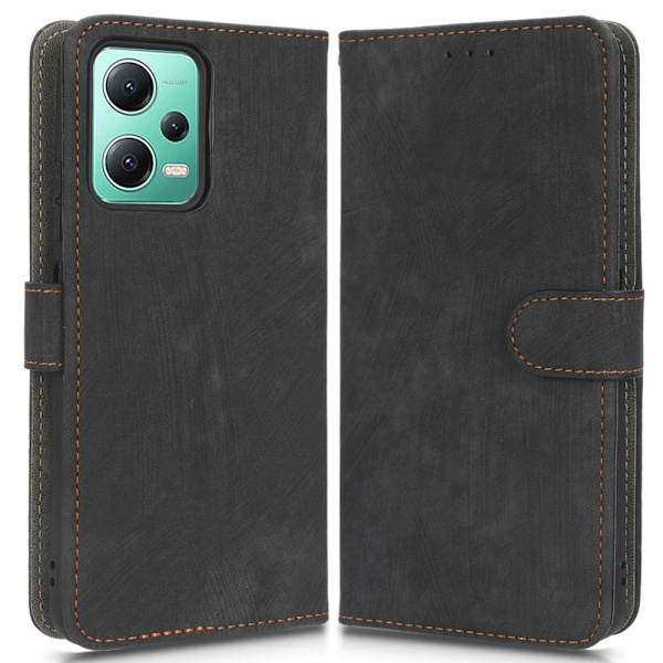 SKALO Xiaomi Redmi Note 12 5G Plånboksfodral i PU-Läder - Svart Svart