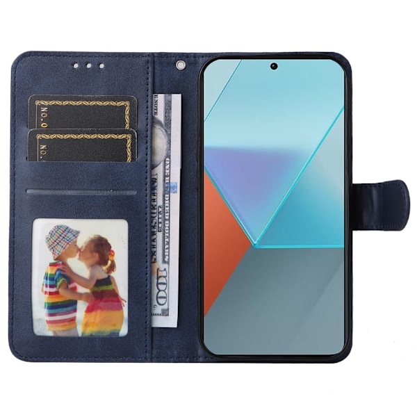 SKALO Xiaomi Redmi Note 13 Pro 5G PU-Läder Plånboksfodral - Fler färger Blå