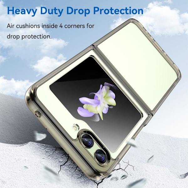 SKALO Samsung Z Flip5 Farve Bumper Cover - Grå Grey