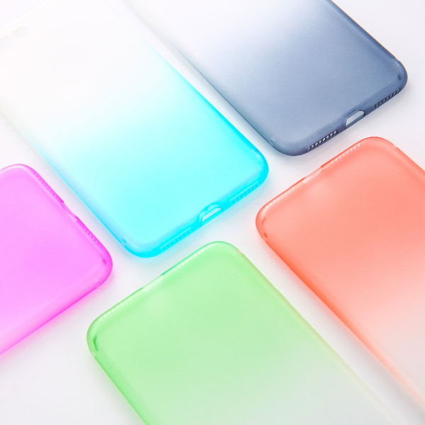 Gradient färgade Silikon TPU-Skal till iPhone 7/8 Black