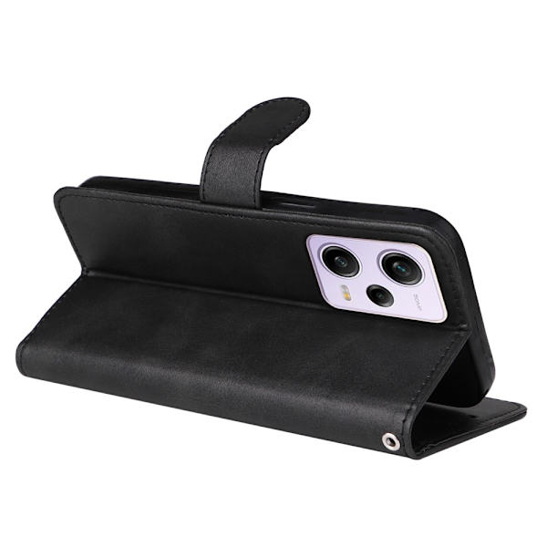 SKALO Xiaomi Redmi Note 12 Pro 5G Flip Cover m. pung i PU-læder - Sort Black