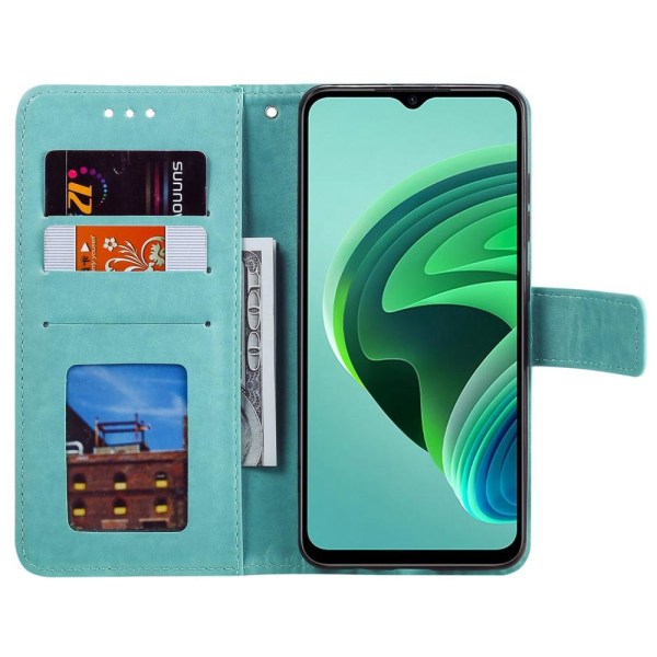 SKALO Xiaomi Redmi 10 5G Mandala Flip Cover - Turkis Turquoise