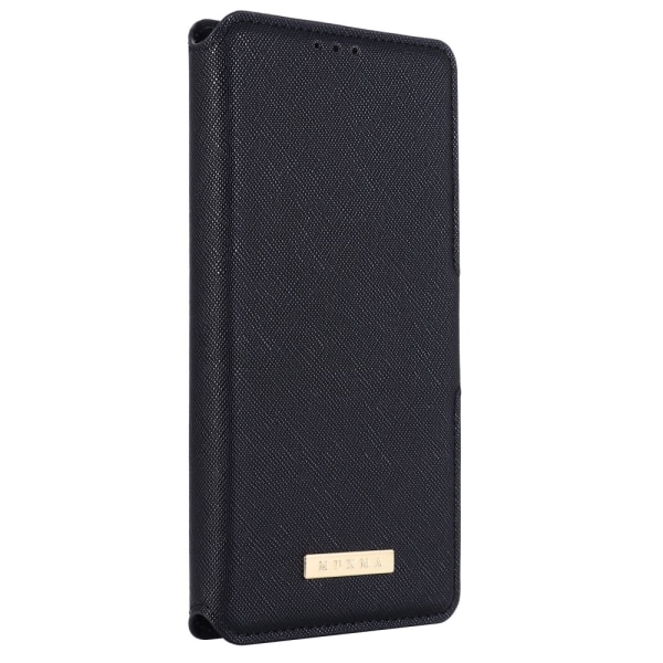 SKALO Samsung A25 5G MUXMA Saffiano PU-læder Pungetui - Sort Black