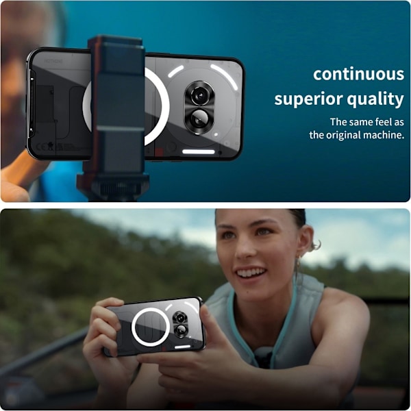 SKALO Nothing Phone (2a) Magic Shield Metal Magnetic Ring - Musta Black