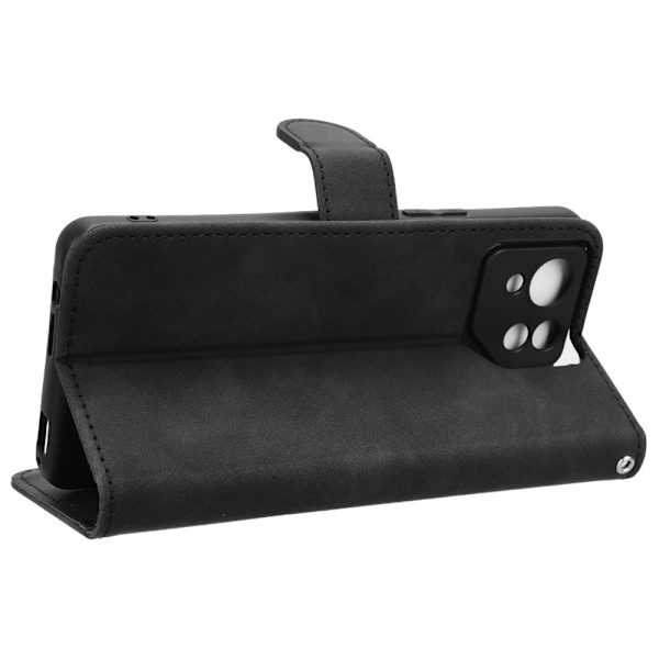SKALO Asus ROG Phone 8 5G Matt PU-læderpungetui - Sort Black