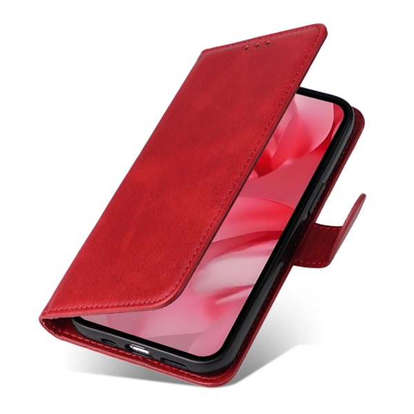 SKALO Google Pixel 9a PU-læder Flip Cover - Vælg farve Red