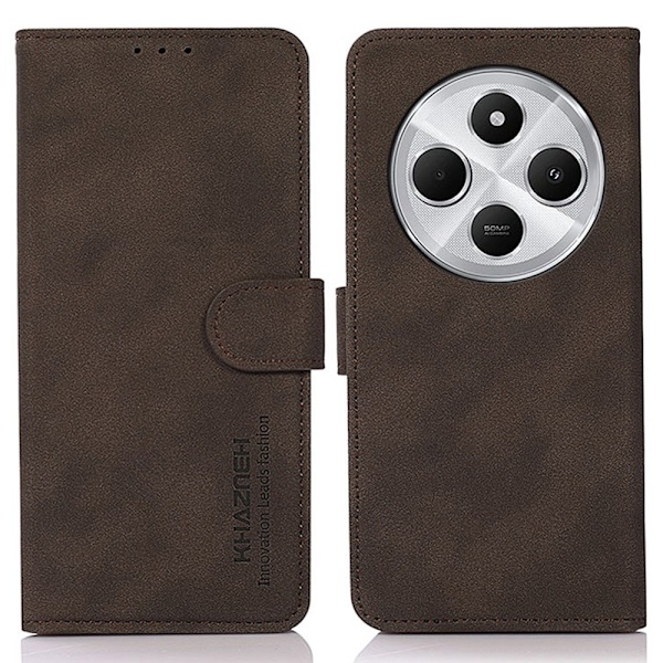 SKALO Xiaomi Redmi 14C KHAZNEH Pungetui i PU-læder - Brun Brown