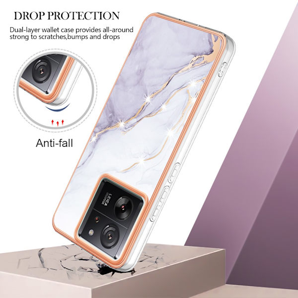 SKALO Xiaomi 13T/13T Pro Marmori TPU kuori - #4 Multicolor