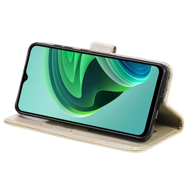SKALO Xiaomi Redmi 10 5G Mandala Flip Cover - Guld Gold