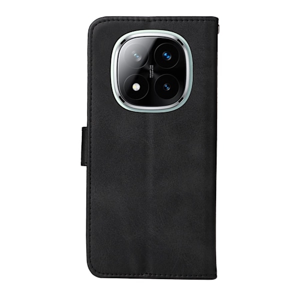 SKALO Xiaomi Redmi Note 14 Pro 5G PU-läder Plånboksfodral - Fler färger Svart