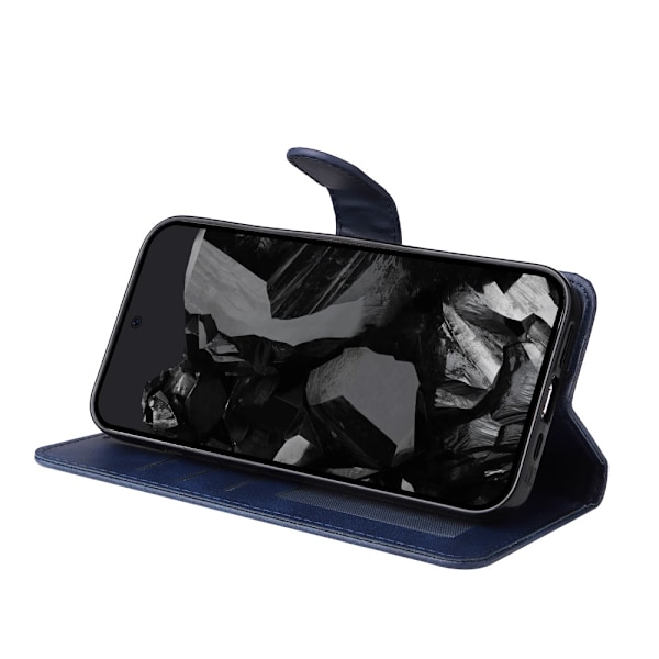 SKALO Google Pixel 9 Pro XL PU-Läder Plånboksfodral - Fler färger Blå
