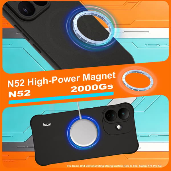 IMAK Matsort Extra strong TPU Cover til Xiaomi Redmi Note 17 Pro Black