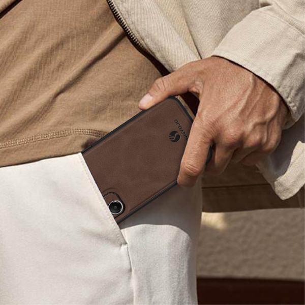 SKALO Samsung A05s 4G ANNYOJO PU Nahka Suojakuori - Ruskea Brown