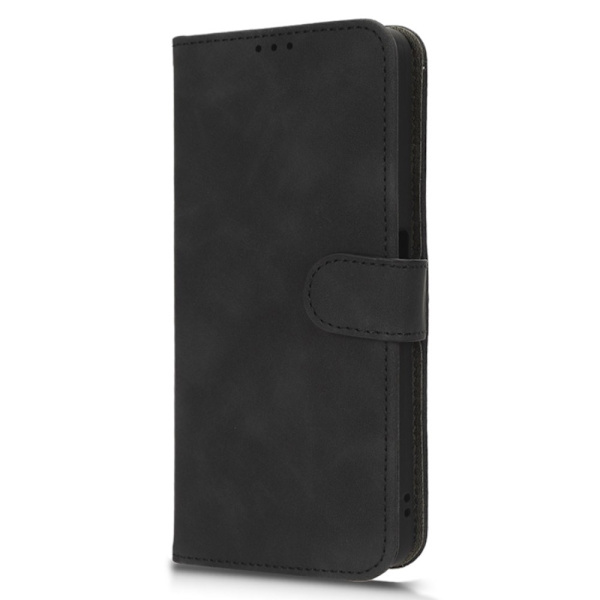 SKALO OnePlus Nord CE 3 Lite 5G Matt PU-Läder Plånboksfodral - Svart Svart