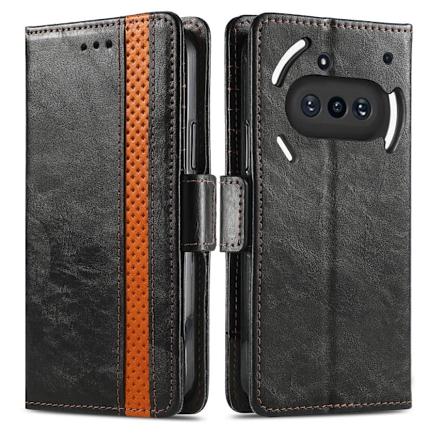 SKALO Nothing Phone (3a) 5G CASENEO 002 Premium Plånboksfodral - Svart Svart