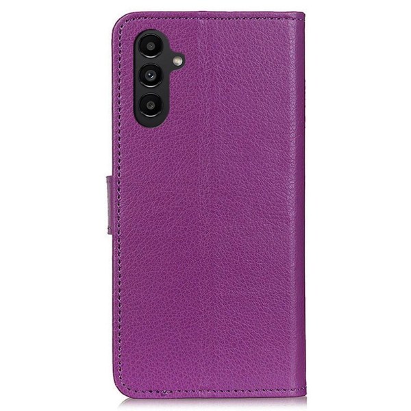 SKALO Samsung A14 4G/5G Litchi Lompakkokotelo - Violetti Purple