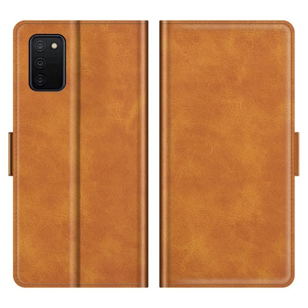 SKALO Samsung A02s / A03s Premium Wallet Case - vaaleanruskea Light brown