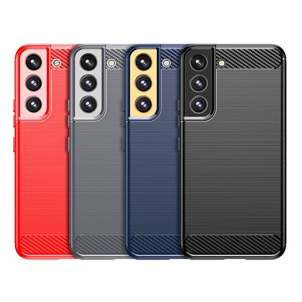 SKALO Samsung S23 Plus Armor Carbon Stødsikker TPU-cover - Vælg farve Red