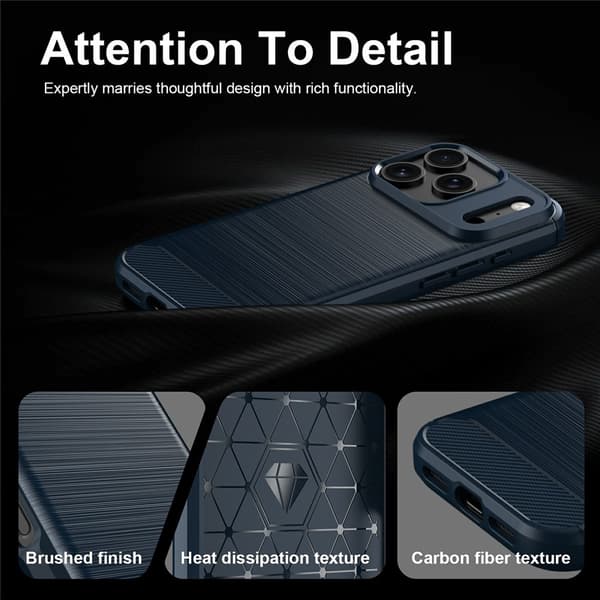 SKALO Armor Carbon  för iPhone 18 Pro Max Cover til iPhone 18 Pro Max - Vælg farve Blue