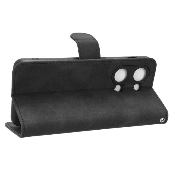 SKALO OnePlus Nord 3 5G / Ace 2V Matt PU-læderpungetui - Sort Black