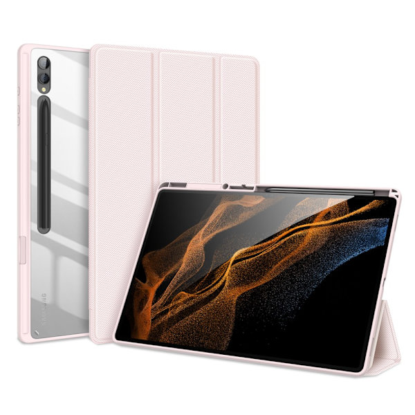 DUX DUCIS Samsung Tab S9 Ultra TOBY Series Trifold Suojakotelo - Vaaleanpunainen Light pink