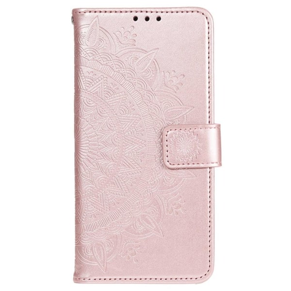 SKALO Motorola Moto G22 Mandala Flip Cover - Rosa guld Pink gold