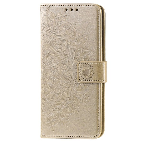 SKALO OnePlus 10T 5G Mandala Flip Cover - Guld Gold
