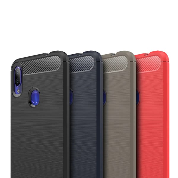 Iskunkestävä Armor Carbon TPU-kotelo Xiaomi Redmi Note 7 - enemmän väriä Grey