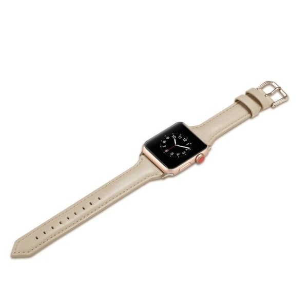 Apple Watch Smalt läderarmband 38/40/41mm - fler färger Beige