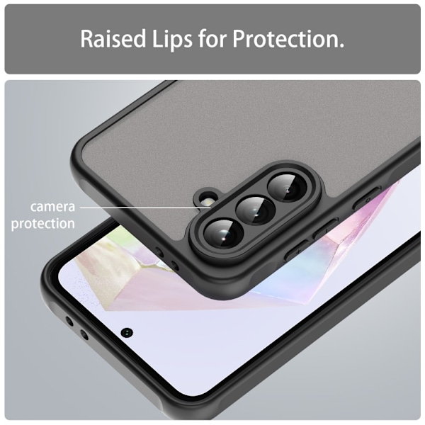 SKALO Samsung A56 5G Color Bumper Frosted Skal - Svart Svart