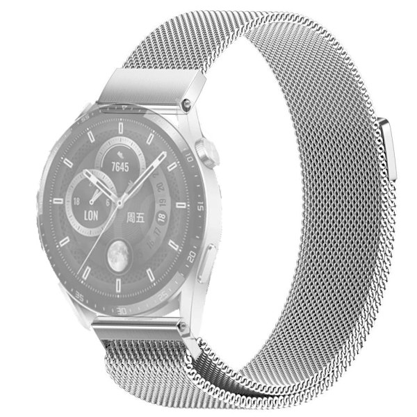 SKALO Milanese Loop til Huawei Watch 3/3 Pro - Vælg farve Silver