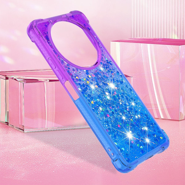 SKALO Xiaomi Redmi A3 Kvicksand Glitter Hjärtan TPU-skal - Lila- multifärg