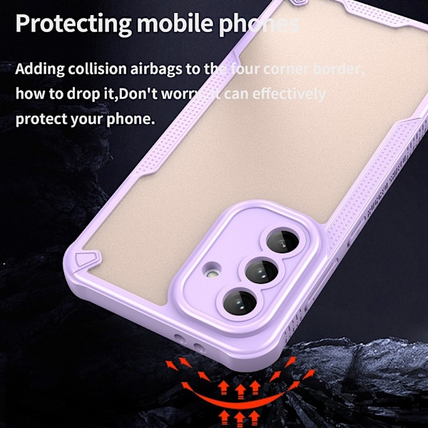 SKALO Samsung A56 5G Armor Hybrid Frosted Skal - Lila Lila
