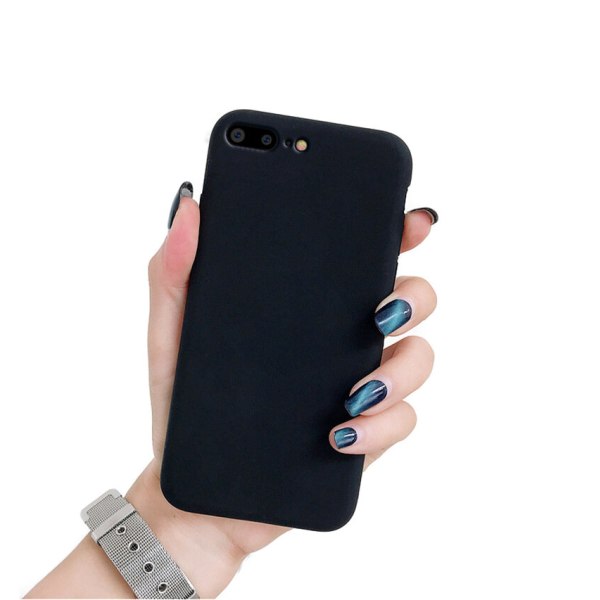 iPhone 7/8 PLUS Ultratyndt silikonetui - Sort - flere farver Black