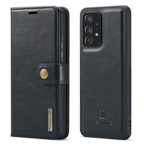 DG MING Samsung A53 5G 2-in-1 magneetti lompakkokotelo - Musta Black