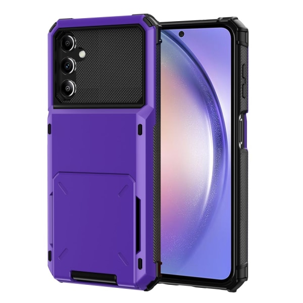 SKALO Samsung A54 5G Armor Cover kortholder - Lilla Purple