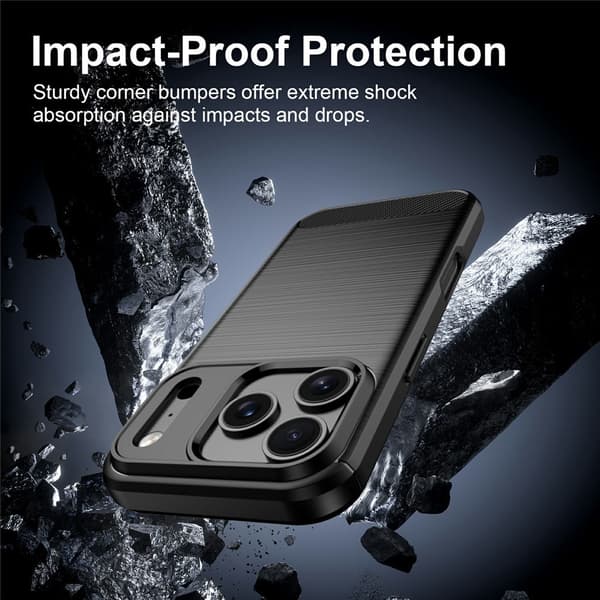 SKALO Armor Carbon  för iPhone 18 Pro Max Cover til iPhone 18 Pro Max - Vælg farve Black