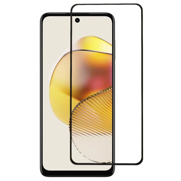2-PAK SKALO Motorola Moto G73 5G FULL-FIT Hærdet Glas Skærmbeskyttelse Black