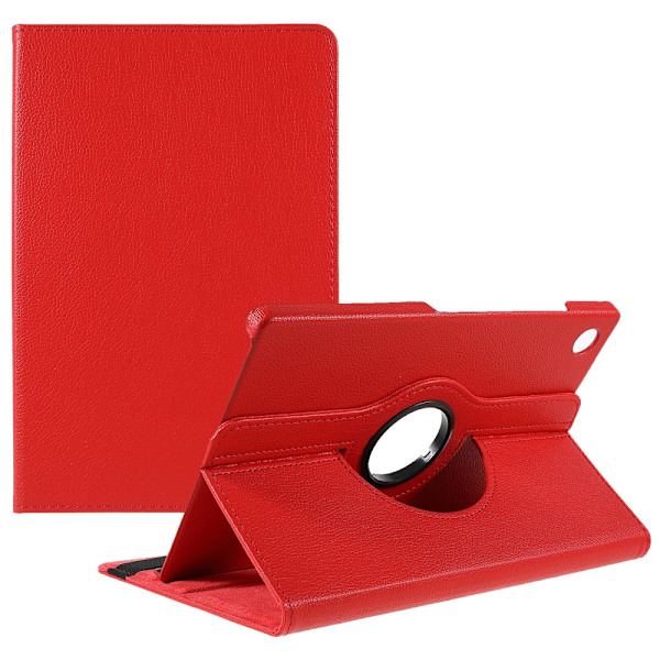 SKALO Samsung Tab A8 10.5 (2021/2022) 360 Litchi Suojakotelo - Punainen Red