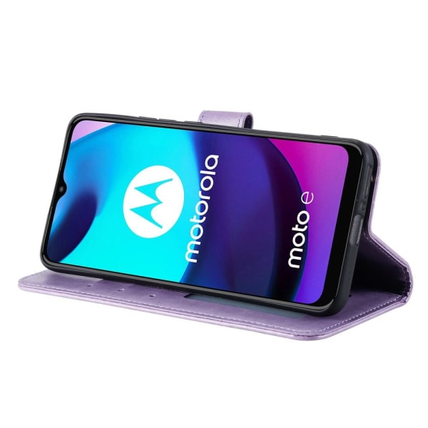SKALO Moto E20/E30/E40 Mandala Plånboksfodral - Lila Purple