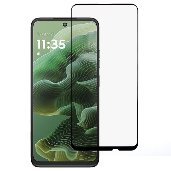 2-PACK SKALO Motorola Moto G35 5G Heltäckande Skärmskydd Härdat Glas - Svart Svart
