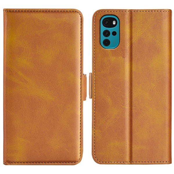 SKALO Motorola Moto G22 Premium Wallet Flip Cover - Lys brun Light brown