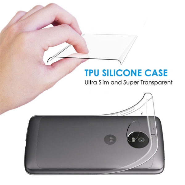 Gennemsigtigt silikone TPU-cover til Moto G5 Transparent