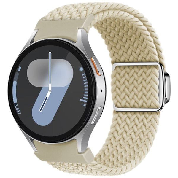 SKALO Flettet Tygarmbånd Samsung Watch 7 40mm/44mm - Vælg farve Beige